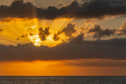 Picture of SUNSET IN CLOUDS OVER OCEAN LA BOCA-CUBA