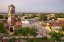 Picture of MORNING HILLSIDE VIEW OF SANTA ANA CHURCH-THE PLAZA-TRINIDAD STREETS AND THE OCEAN-CUBA