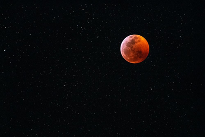 Picture of TOTAL BLOOD MOON ECLIPSE SEEN FROM BIG ISLAND-HAWAII