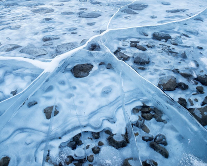 Picture of CANADA-ALBERTA-CANMORE-SPRAY VALLEY PROVINCIAL PARK-ICE ABSTRACT AT SPRAY LAKES