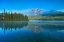 Picture of CANADA-ALBERTA-JASPER NATIONAL PARK MOUNTAIN AND FOREST REFLECTIONS IN LAKE