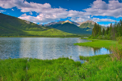 Picture of CANADA-ALBERTA-BANFF NATIONAL PARK MOUNTAINS AND LAKE LANDSCAPE