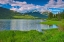 Picture of CANADA-ALBERTA-BANFF NATIONAL PARK MOUNTAINS AND LAKE LANDSCAPE