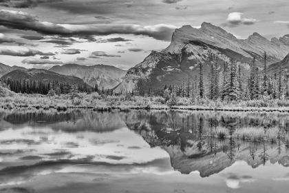 Picture of CANADA-ALBERTA-BANFF NATIONAL PARK MT RUNDLE REFLECTED IN VERMILLION LAKES