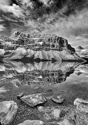 Picture of CANADA-ALBERTA-BANFF NATIONAL PARK BOW LAKE AND CROWFOOT MOUNTAIN LANDSCAPE