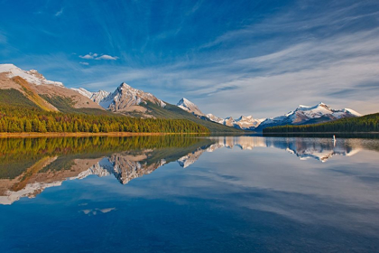 Picture of CANADA-ALBERTA-JASPER NATIONAL PARK REFLECTIONS IN MALIGNE LAKE