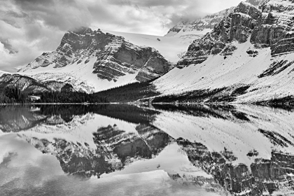 Picture of CANADA-ALBERTA-BANFF NATIONAL PARK CROWFOOT MOUNTAIN REFLECTED IN BOW LAKE
