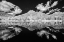 Picture of CANADA-ALBERTA-KANANASKIS PROVINCIAL PARK BLACK AND WHITE OF CLOUDS REFLECTED IN LORETTE PONDS
