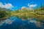 Picture of CANADA-ALBERTA-KANANASKIS COUNTRY MOUNT LORETTE REFLECTS IN LORETTE PONDS