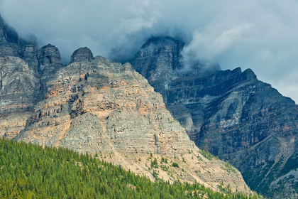 Picture of CANADA-ALBERTA-BANFF NATIONAL PARK SUNRISE LANDSCAPE WITH MT TEMPLE