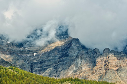 Picture of CANADA-ALBERTA-BANFF NATIONAL PARK SUNRISE LANDSCAPE WITH MT TEMPLE