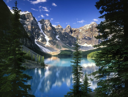 Picture of TURQUOISE WATER IN MORAINE LAKE IN BANFF NATIONAL PARK NEAR CALGARY CANADA