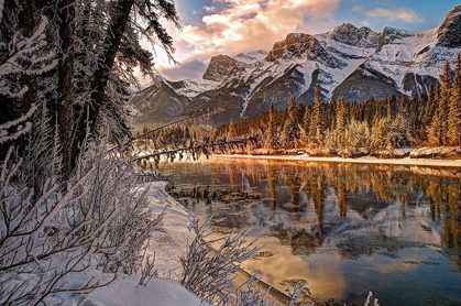 Picture of BOW RIVER MAKES ITS ICY WAY THROUGH CANMORE-CANADA