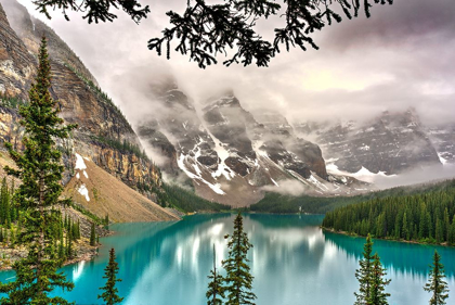 Picture of MORAINE LAKE IN THE VALLEY OF THE TEN PEAKS IN THE ALBERTA-CANADA ROCKY MOUNTAINS