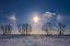 Picture of CANADA-MANITOBA-GRANDE POINTE SUNDOGS AND COTTONWOOD TREES