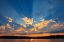 Picture of CANADA-MANITOBA-WHITESHELL PROVINCIAL PARK-CREPUSCULAR RAYS OVER STAR LAKE