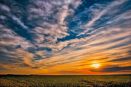 Picture of CANADA-MANITOBA-DUGALD CLOUDS AT SUNSET ON PRAIRIE
