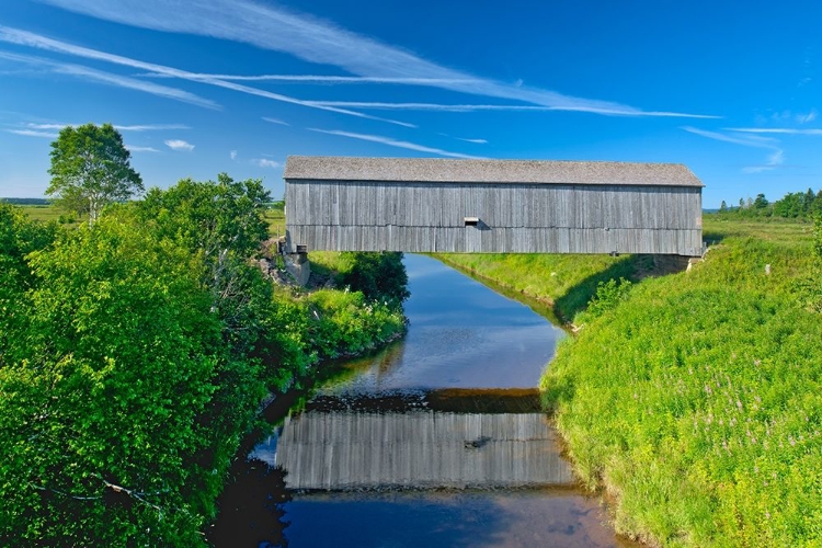 Picture of CANADA-NEW BRUNSWICK-RIVERSIDE-ALBERT SAWMILL CREEK COVERED BRIDGE