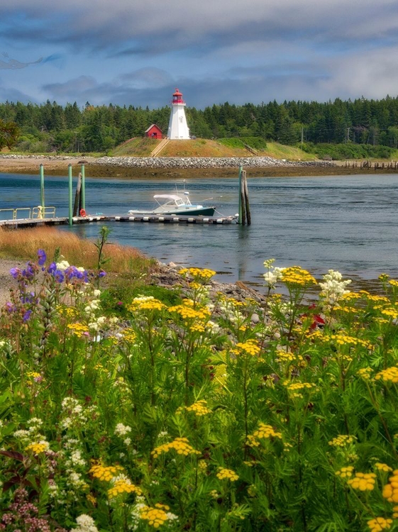 Picture of MAINE-LUBEC MULHOLLAND POINT LIGHTHOUSE AS SEEN FROM THE TOWN OF LUBEC-MAINE