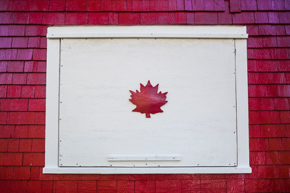 Picture of CANADA-NEW BRUNSWICK-CAMPOBELLO ISLAND-WELSHPOOL-HOUSE WITH CANADIAN MAPLE LEAF DESIGNS