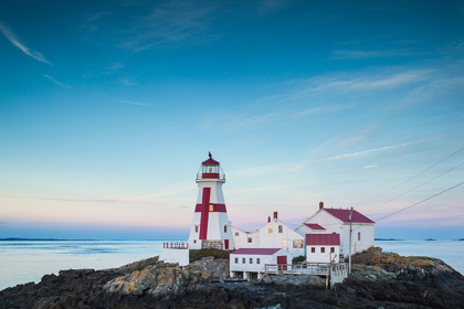 Picture of CANADA-NEW BRUNSWICK-CAMPOBELLO ISLAND-HEAD HARBOUR LIGHTSTATION LIGHTHOUSE-DUSK