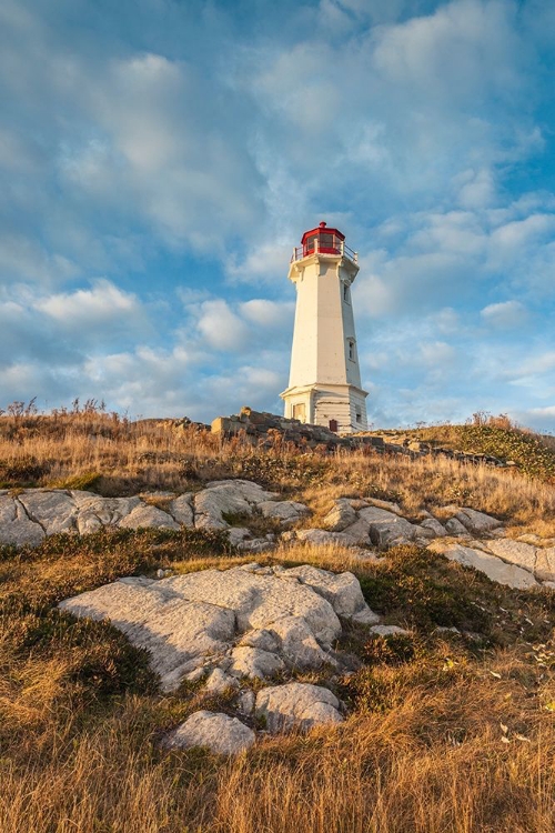 Picture of CANADA-NOVA SCOTIA-LOUISBOURG-LOUISBOURG LIGHTHOUSE-DUSK