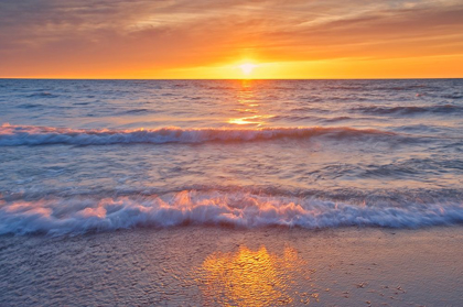 Picture of CANADA-ONTARIO-GRAND BEND SANDY BEACH ON LAKE HURON AT SUNSET