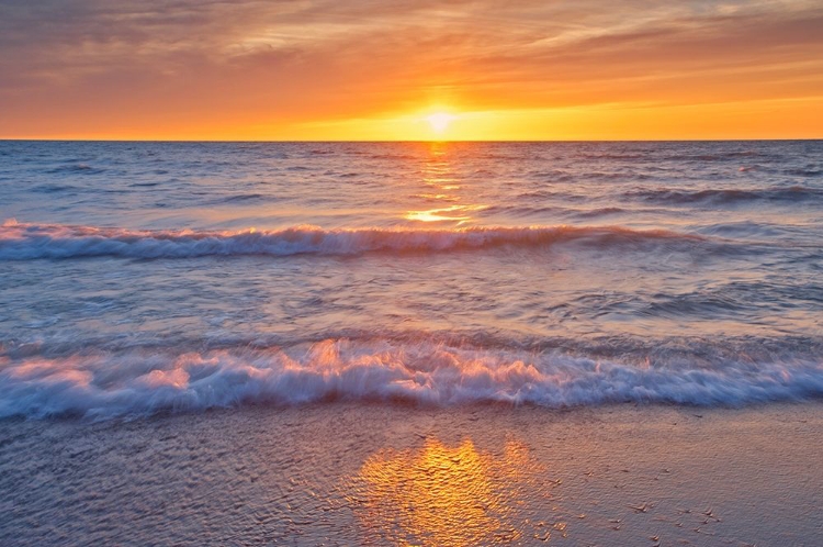 Picture of CANADA-ONTARIO-GRAND BEND SANDY BEACH ON LAKE HURON AT SUNSET