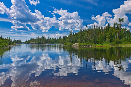 Picture of CANADA-ONTARIO-OBATANGA PROVINCIAL PARK-CLOUDS REFLECTED IN BURNFIELD LAKE