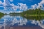 Picture of CANADA-ONTARIO-OBATANGA PROVINCIAL PARK-CLOUDS REFLECTED IN BURNFIELD LAKE