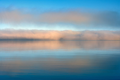 Picture of CANADA-ONTARIO-ROSSPORT FOG ON LAKE SUPERIOR AT SUNRISE