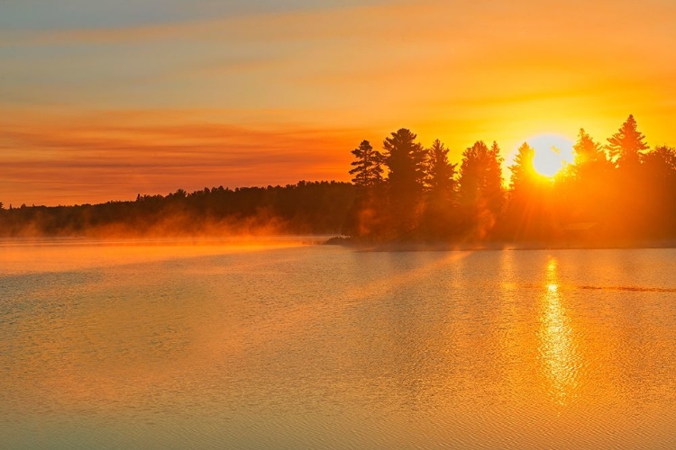 Picture of CANADA-ONTARIO-SUNRISE ON KAKABIKITCHEWAN LAKE