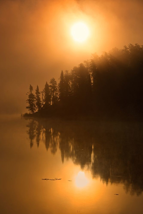Picture of CANADA-ONTARIO-KENORA ISABEL LAKE IN FOG AT SUNRISE