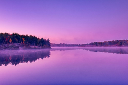 Picture of CANADA-ONTARIO-SUDBURY DAWN LIGHT ON LAKE LAURENTIAN