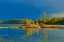 Picture of CANADA-ONTARIO-KENORA DISTRICT FOREST AUTUMN COLORS REFLECT ON MIDDLE LAKE AT SUNSET