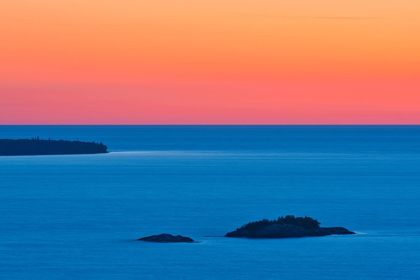 Picture of CANADA-ONTARIO-LAKE SUPERIOR PROVINCIAL PARK ISLANDS IN LAKE SUPERIOR AT SUNSET