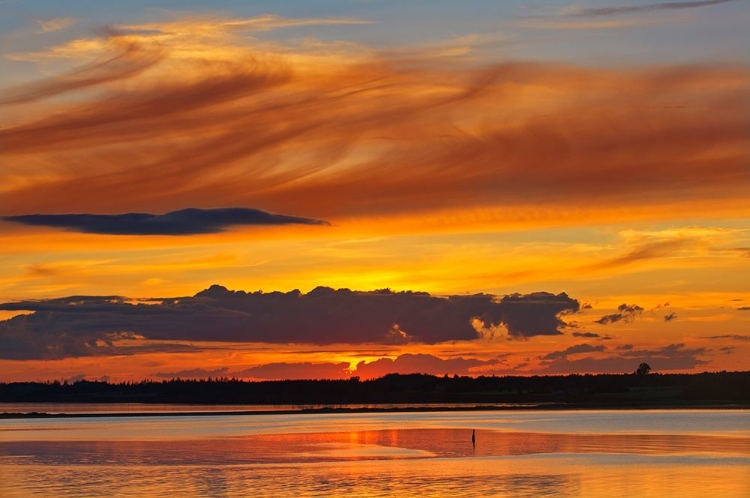 Picture of CANADA-PRINCE EDWARD ISLAND-WOOD ISLANDS SUNSET OVER NORTHUMBERLAND STRAIT