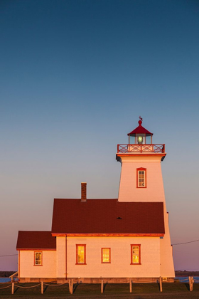 Picture of CANADA-PRINCE EDWARD ISLAND-WOOD ISLANDS-WOOD ISLANDS LIGHTHOUSE-SUNSET