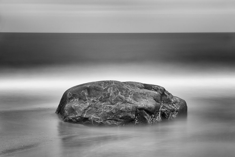 Picture of CANADA-QUEBEC-POINTE-AUX-ANGLAIS ROCK ON SHORE OF GULF OF ST LAWRENCE