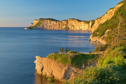 Picture of CANADA-QUEBEC-FORILLON NATIONAL PARK LIMESTONE CLIFFS ALONG BAY