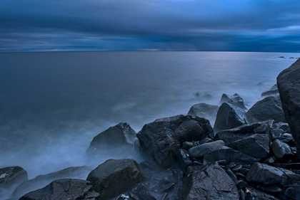 Picture of CANADA-QUEBEC-RUISSEAU CASTOR WAVES CRASHING ALONG THE SHORELINE ALONG THE GULF OF ST LAWRENCE