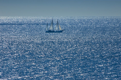 Picture of CANADA-QUEBEC-LANSE-PLEUREUSE SAILBOAT ON GULF OF ST LAWRENCE