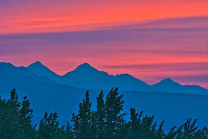 Picture of CANADA-YUKON-KLUANE NATIONAL PARK SUNSET ON THE ST ELIAS MOUNTAINS