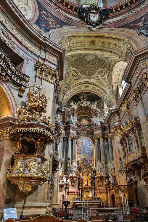 Picture of AUSTRIA-VIENNA-INNER CITY (UNESCO WORLD HERITAGE SITE)-ST PETERS CHURCH INTERIOR