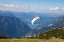 Picture of AUSTRIA-DACHSTEIN-PARAGLIDER SOARING ABOVE LAKE HALLSTATT AND THE SURROUNDING MOUNTAINS