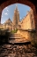 Picture of AN ARCH LEADS TO A CHURCH IN BRUGES-BELGIUM