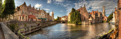 Picture of MAIN CANAL IN BRUGES-BELGIUM
