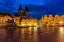 Picture of TYN CHURCH AT DAWN ON WET COBBLESTONES IN OLD TOWN SQUARE IN PRAGUE-CZECH REPUBLIC