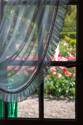 Picture of FRANCE-GIVERNY LOOKING OUT AT GARDEN FROM KITCHEN IN MONETS HOUSE 