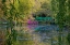 Picture of FRANCE-GIVERNY-MONETS GARDEN SUNRISE VIEW OF ICONIC BRIDGE AND LILY POND 